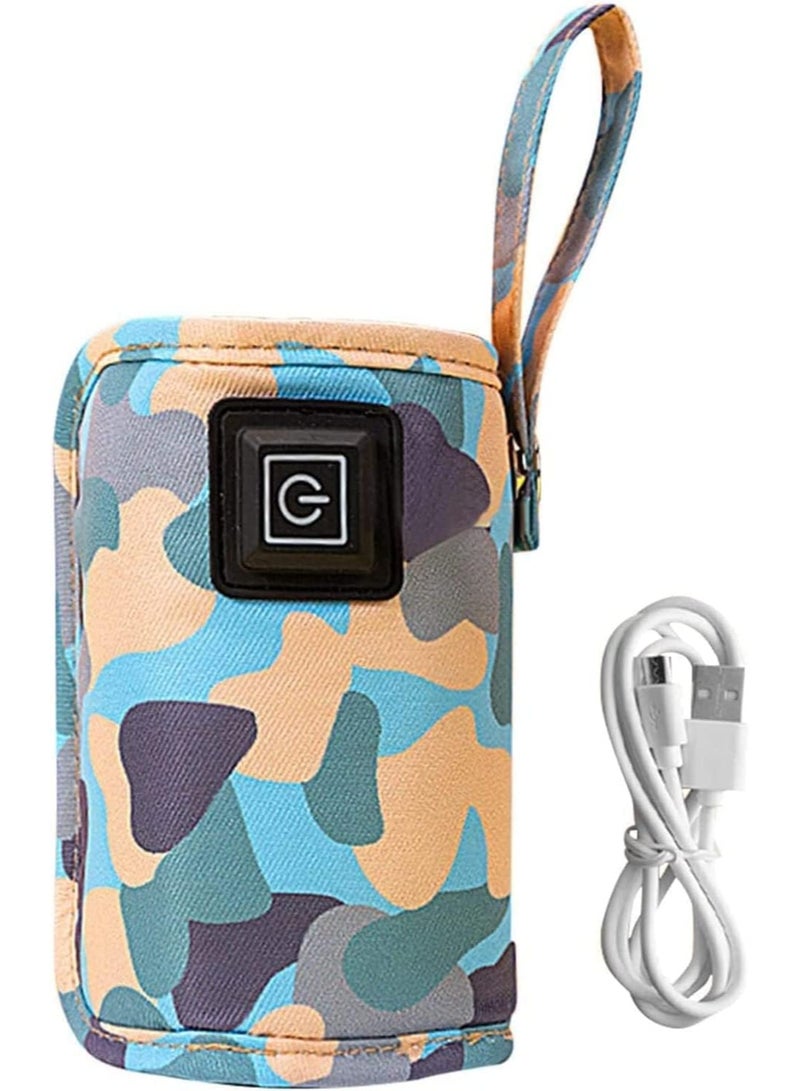 Portable Bottle Keep Warm, USB Travel Milk Heat Keeper, Baby Bottle Keep Warmer Feeding Bottle Thermostat for Home Outside in Car, Storage Cover Insulation Thermostat - Image 1