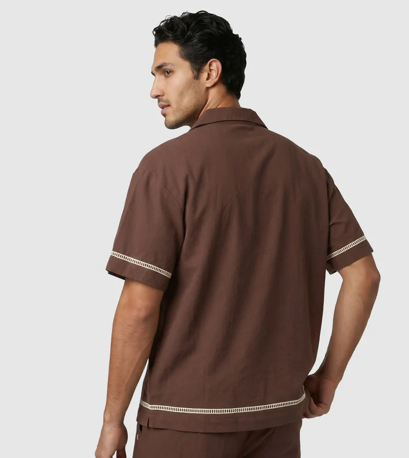 F5  SHORT SLEEVE SHIRT -BROWN for Men | Best Price UAE