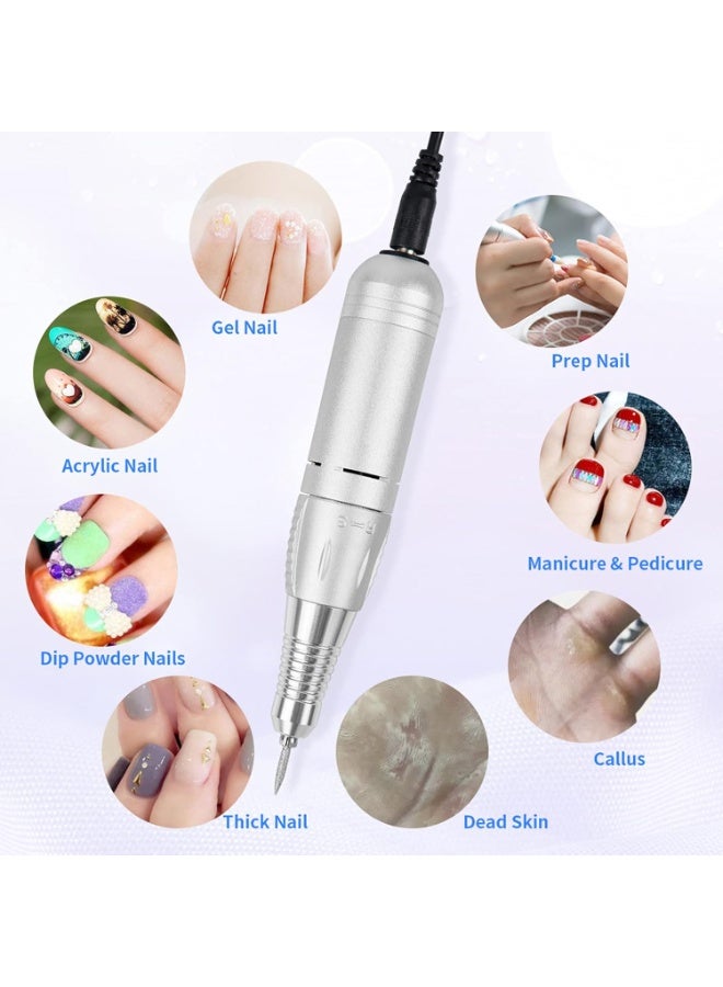 Generic Nail File with Foot Pedal and Pen Holder - 35,000 RPM Electric File for Acrylic Nails, Manicures, Pedicures, Grinding, Buffing, and Cuticle Removers  - Image 5