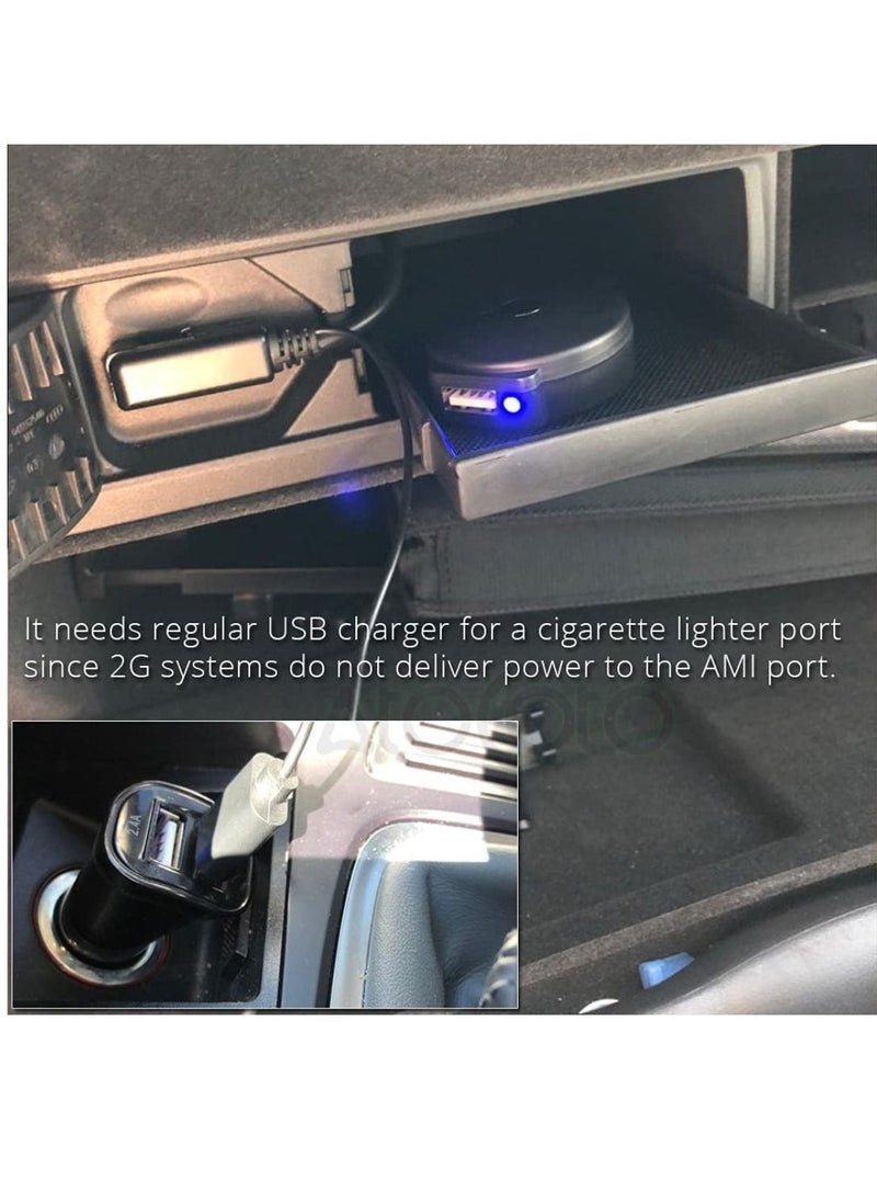 Generic - Audi Bluetooth Receiver Car Kit Compatible With Audi A3 A4 A5 A6 A7 S3 S4 Q3 Q5 Q7 Wireless Music Interface AMI MMI Adapter Premium CSR Chipset HiFi Sound Compatible With IPhone IPad Android - Image 1