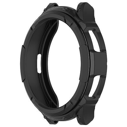 Disscool Case Cover Compatible with Samsung Galaxy Watch 6 Classic 47mm, Disscool Soft Anti Drop PC Replacement Protective Cases with Rotatable Bezel Ring Smart Watch Accessories(47mm/Black) - Image 5