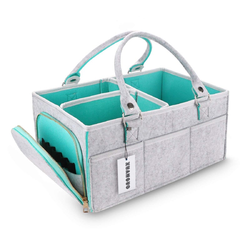 XUANGUO Baby Diaper Caddy Organizer for Boy or Girl Large Nursery Storage Bin Basket Portable Holder Tote Bag for Changing Table and Car Baby Shower Gifts Newborn Essentials Stuff Registry Must Haves Item 