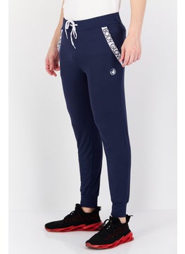 Body Glove Men Regular Fit Brand Logo Jogger Pants, Navy Blue  - Image 3