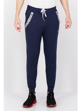 Body Glove Men Regular Fit Brand Logo Jogger Pants, Navy Blue  - Image 1
