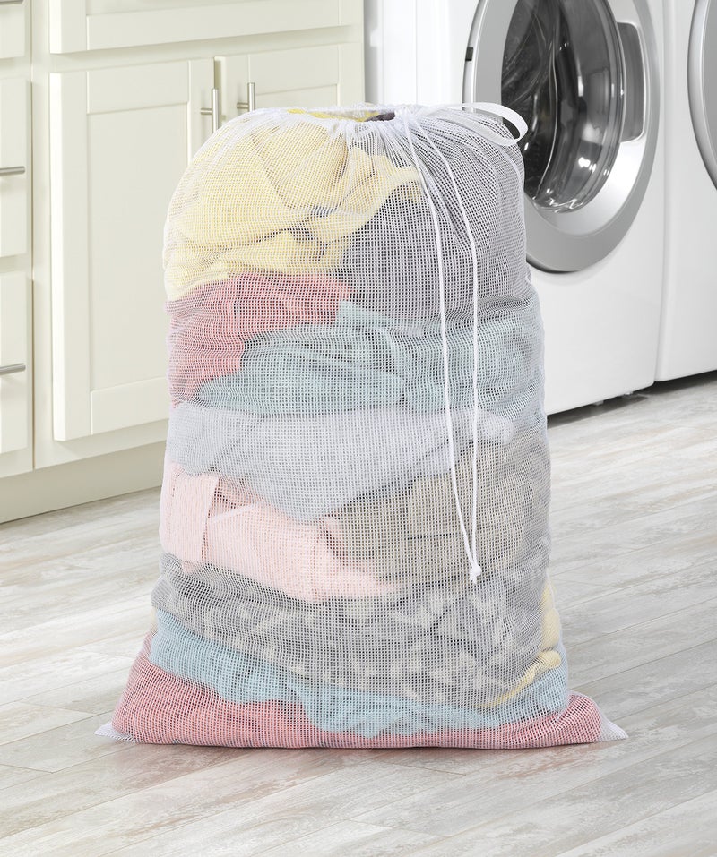 Whitmor Mesh Laundry Bag - White - Image 2