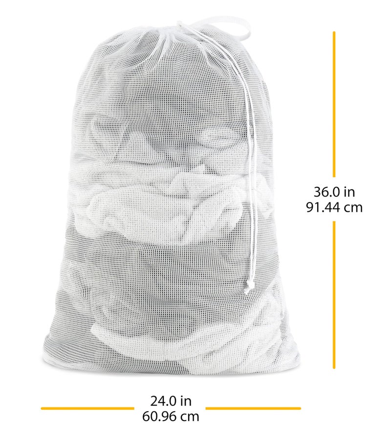 Whitmor Mesh Laundry Bag - White - Image 5