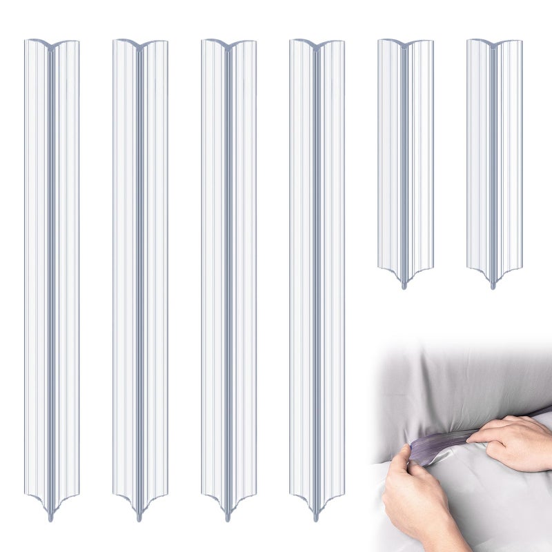 Alphatool 6Pcs Sofa Slipcovers Tuck Grips  2 Sizes Clear Silicone AntiSlip Grips Keeping Armchair Couch Covers in Place Included 4Pcs 157  2Pcs 79