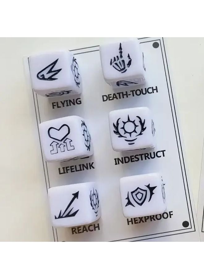 Set of 6 Six Sided Pattern Dice Type 4 - Image 5