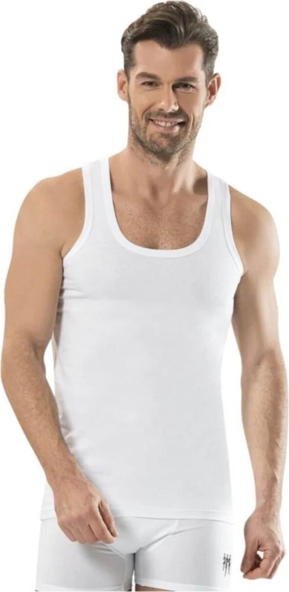 Jiber Men's 4-Piece Cotton White Undershirt 101