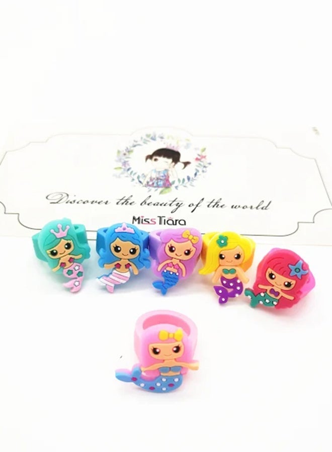 6-Piece Mermaid Shaped Rings  - Image 2