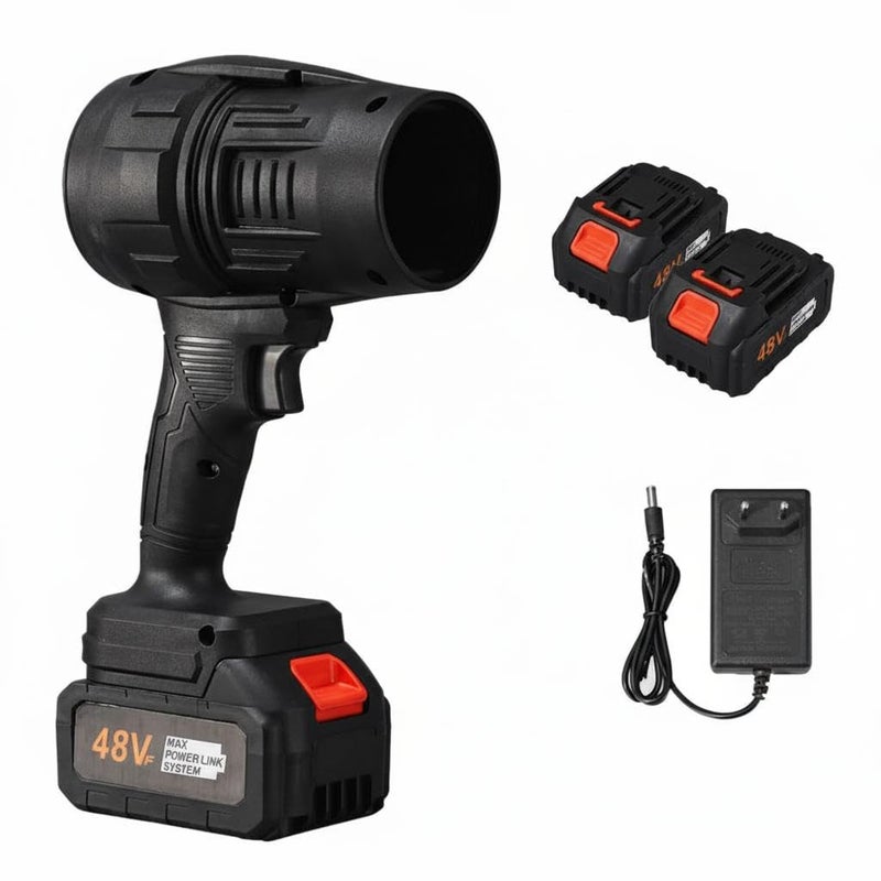 FAB Innovations FAB Innovation Handheld Electric Portable Air Blower,Turbo Jet Blower Cordless 48V | High Power Blow Brushless Motor for Extra runtime,for Car,Home Cleaning Corner, Road Cleaning(2 Battery Included) - Image 5
