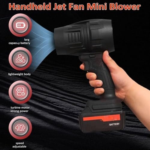FAB Innovations FAB Innovation Handheld Electric Portable Air Blower,Turbo Jet Blower Cordless 48V | High Power Blow Brushless Motor for Extra runtime,for Car,Home Cleaning Corner, Road Cleaning(2 Battery Included) - Image 4