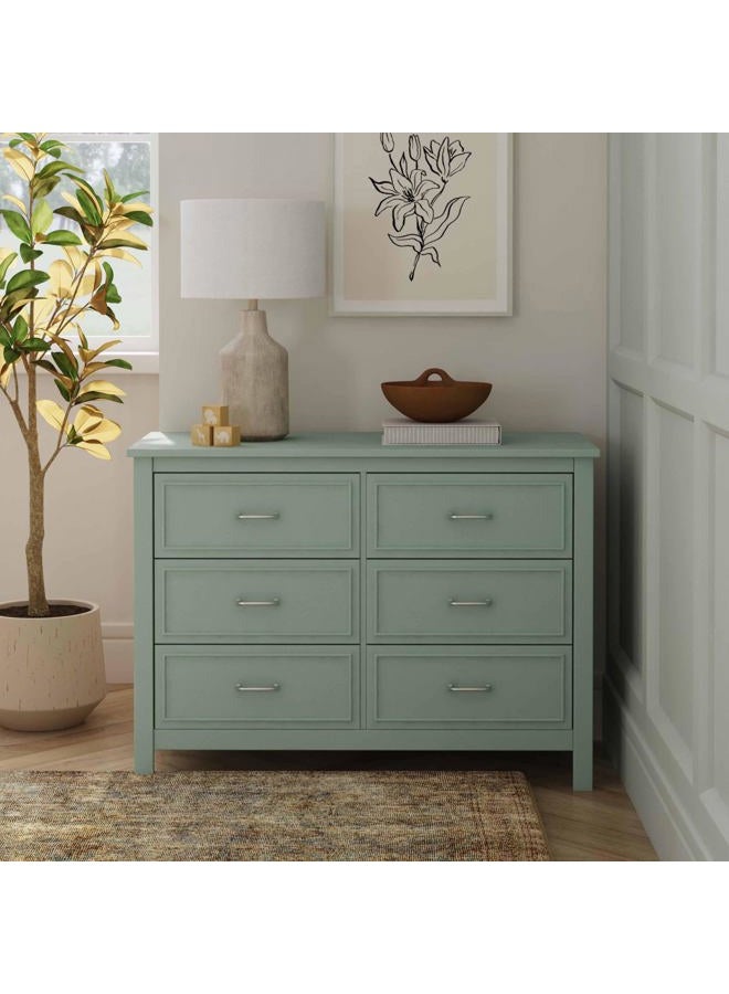 daVinci Charlie 6-Drawer Double Dresser in Light Sage, GREENGUARD Gold Certified - Image 2