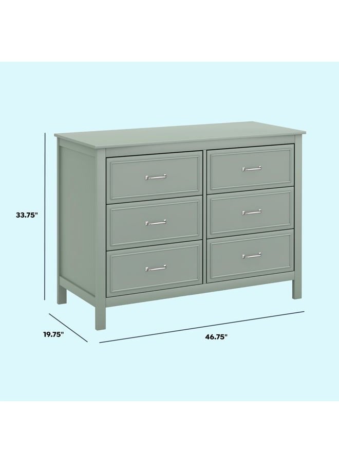 daVinci Charlie 6-Drawer Double Dresser in Light Sage, GREENGUARD Gold Certified - Image 5