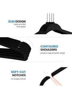 Arabest Non-Slip Velvet Suit Hangers 50 Pack Ultra Thin Space Saving 360 Degree Swivel Hook Strong and Durable Clothes Hangers Hold Up-to 10 Lbs, for Coats, Jackets, Pants, Dress Clothes  - Image 2