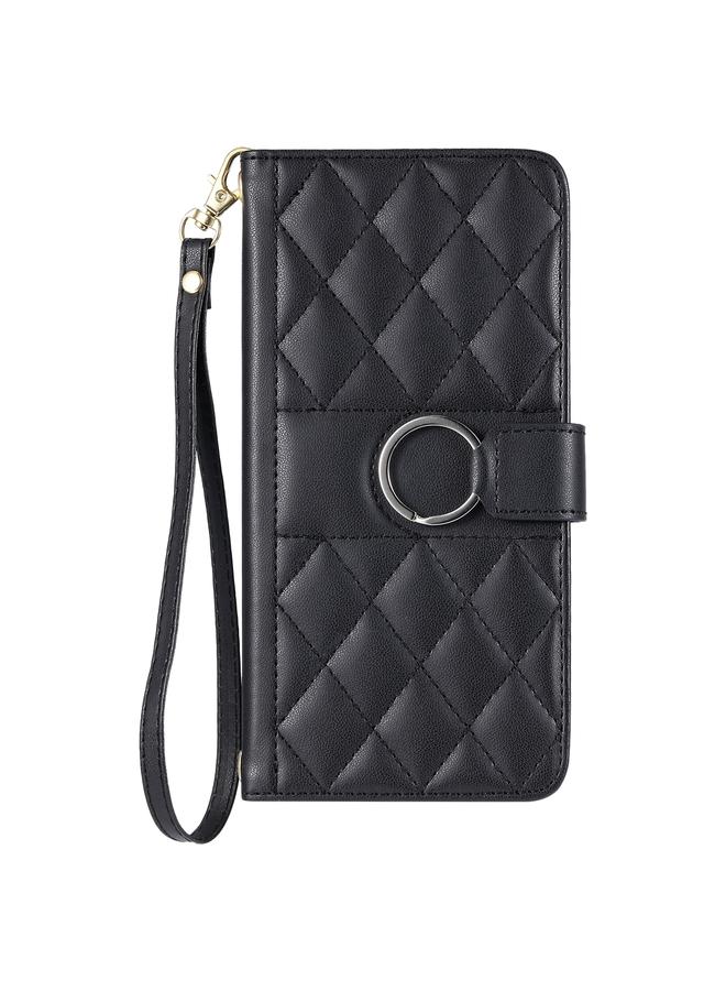 اس-توب جراب لهاتف Samsung Galaxy S24 Ultra 5G جراب هاتف جلدي مع مشبك حلقي على شكل معين - Image 2