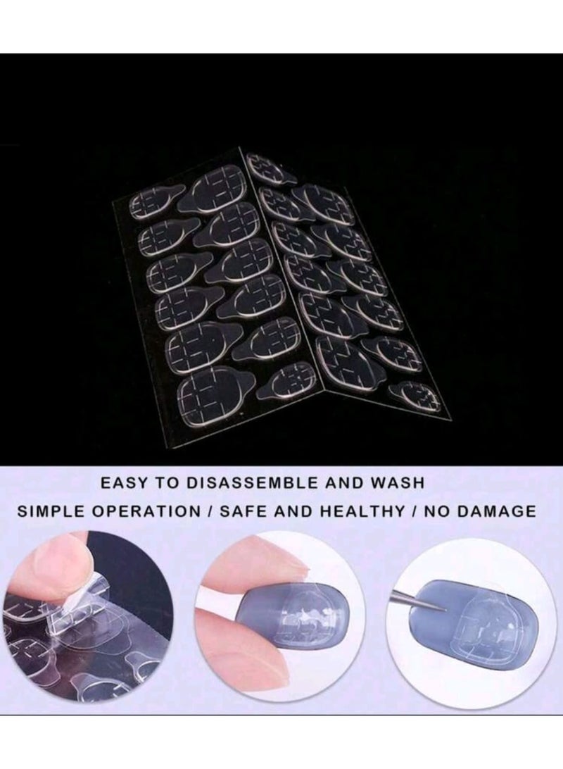 Shein 360pcs (15 Sheets) Double Side Gel Nail Glue For Press On Nails - Image 2