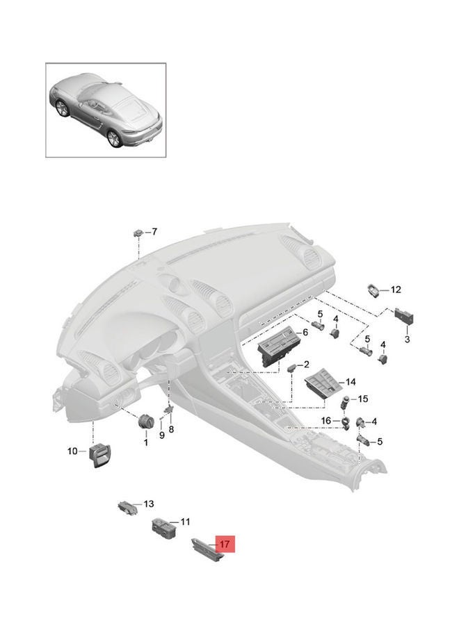 NIBEMINENT Replacement Trunk Lid Button Release Switch For Porsche 911/991/981/Boxster Cayenne  - Image 2