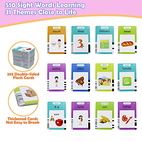 MAYAPHILOS Spanish English 510 Words Alphabet Bilingual Talking Flash Cards for 38 Years Toddlers Pocket Speech Buddy Therapy Autism Toys Educational Learning Interactive Toy for Boys Girls Kids Gifts Pink - Image 5