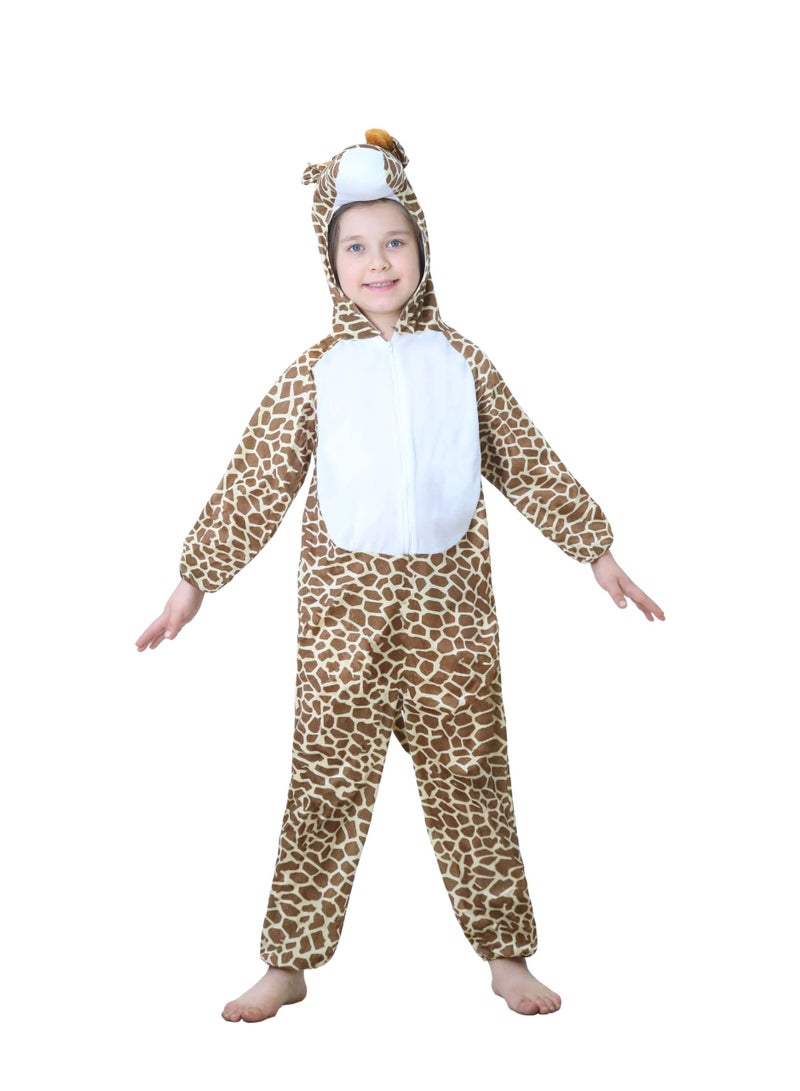 Toy Box Kids Giraffe Costume Jumpsuit with Hood, Animal Fancy Dress, Party Outfit, Size L(6-7Years) - Image 4