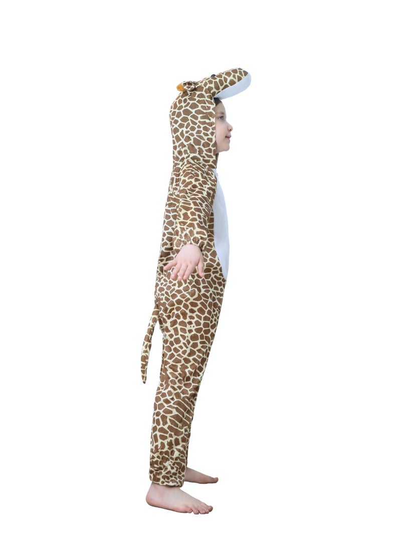 Toy Box Kids Giraffe Costume Jumpsuit with Hood, Animal Fancy Dress, Party Outfit, Size L(6-7Years) - Image 5
