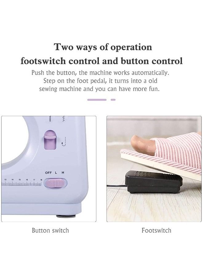 Arabest Portable Multifunctional Electric Sewing Machine 12 Needles Two Speed Control Handheld Fast Household Sewing Tool with Desk Lamp 27.5x12.1x26cm  - Image 5