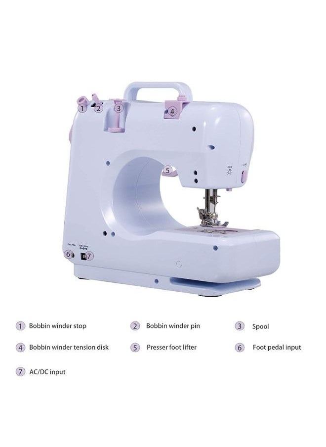 Arabest Portable Multifunctional Electric Sewing Machine 12 Needles Two Speed Control Handheld Fast Household Sewing Tool with Desk Lamp 27.5x12.1x26cm  - Image 3