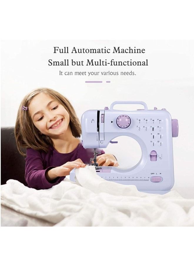 Arabest Portable Multifunctional Electric Sewing Machine 12 Needles Two Speed Control Handheld Fast Household Sewing Tool with Desk Lamp 27.5x12.1x26cm  - Image 4