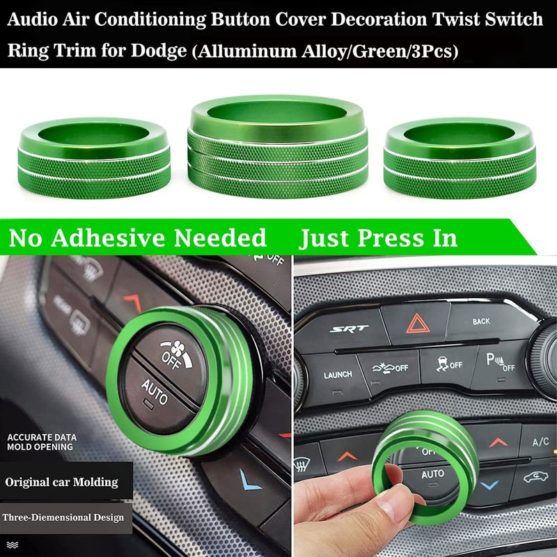 Auprite Climate Control Knob Covers Set for Dodge Vehicles - Image 3