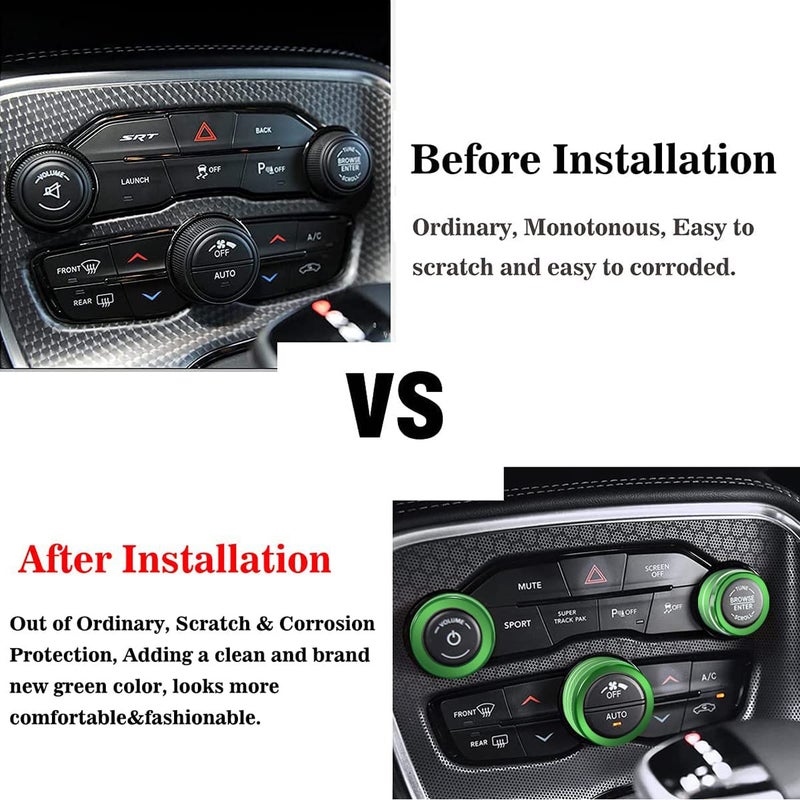 Auprite Climate Control Knob Covers Set for Dodge Vehicles - Image 4
