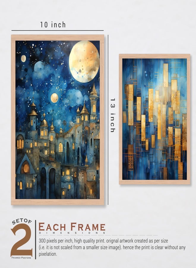 ARTELLY Wall Paintings For Bedroom - Living Room Home Wall Decor Framed - Painting For Wall Decoration - Frames For Office (Set of 4) (Medium, Art 5) - Image 2