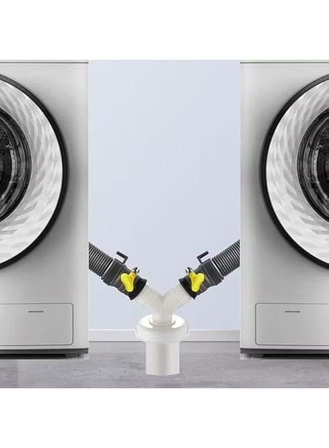 Double exit exit for Washing Machines, three -directional link, Drainage Link, Three -Way Bottom Tube, Dual -Pipeline, Dual -Purpose dual -Purpose Water Outlet in One in one (Trident) - Image 3