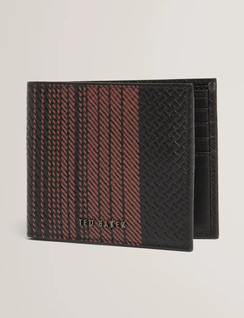 Ted Baker Printed Weave Leather Wallet