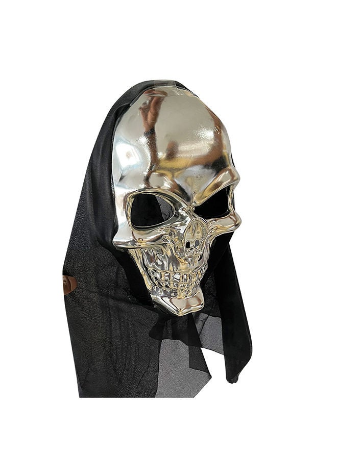 MAD TOYS Silver Skull Mask Halloween Costume Accessory  - Image 2