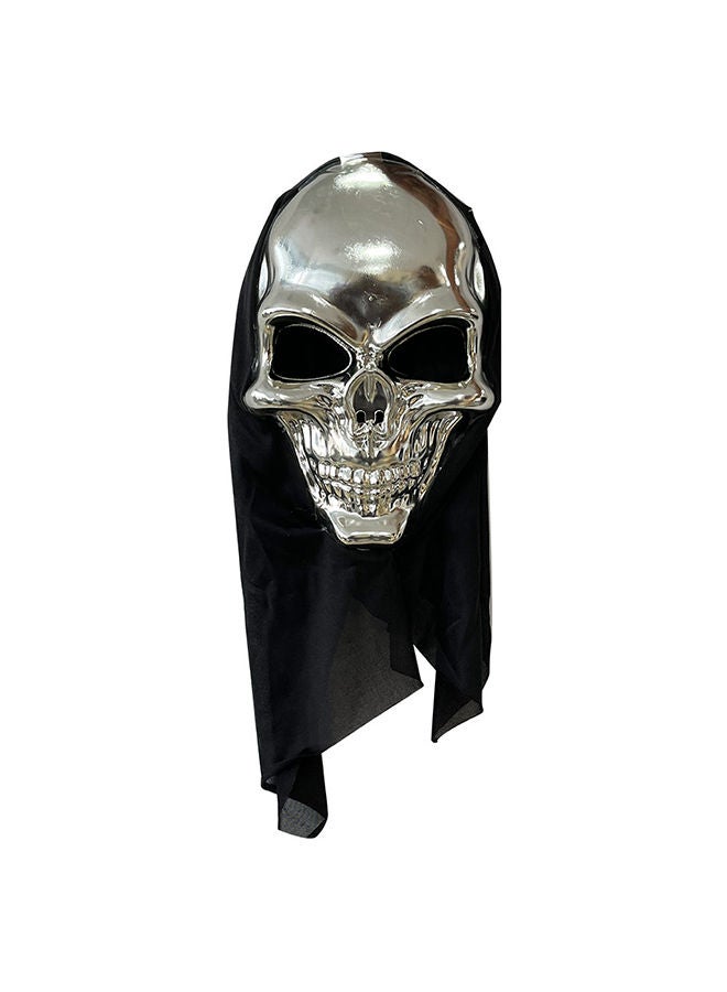 MAD TOYS Silver Skull Mask Halloween Costume Accessory  - Image 1