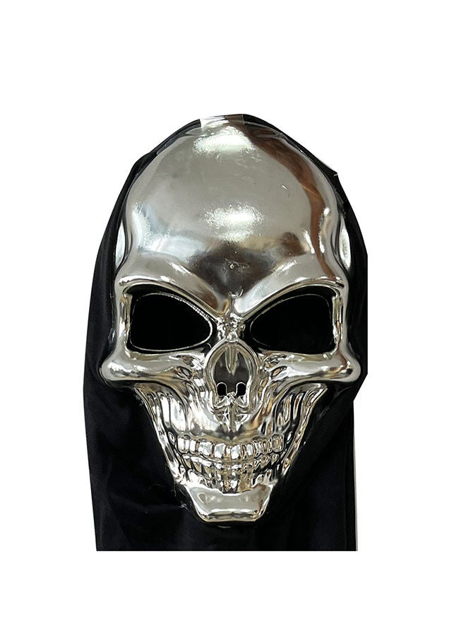 MAD TOYS Silver Skull Mask Halloween Costume Accessory  - Image 3