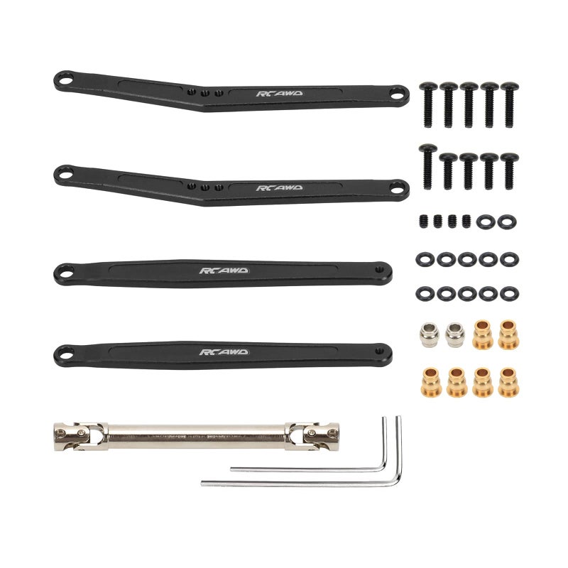 RCAWD for FMS FCX24 35mm Extended Upper Lower Linkage 70mm CVD Center Drive Shaft Upgrades Parts 124 Crawlers Black - Image 3
