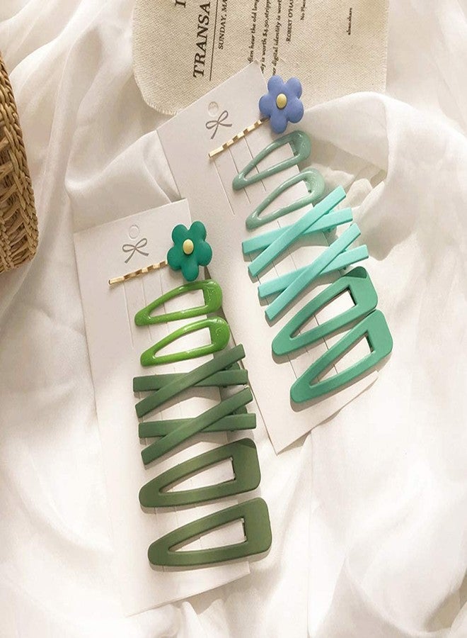 Essivox 7 Piece Flower Hair Clips Set, Decorative Barrette Bobby Pin Collection for Women and Girls, Sweet Hair Accessories (Green) - Image 5