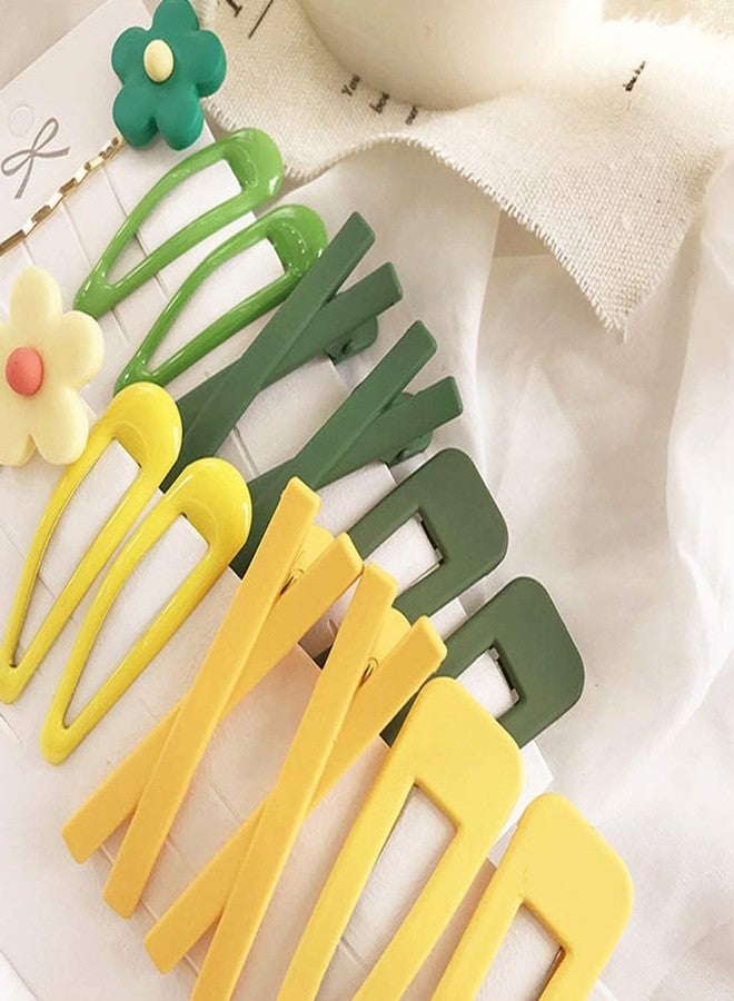 Essivox 7 Piece Flower Hair Clips Set, Decorative Barrette Bobby Pin Collection for Women and Girls, Sweet Hair Accessories (Green) - Image 3