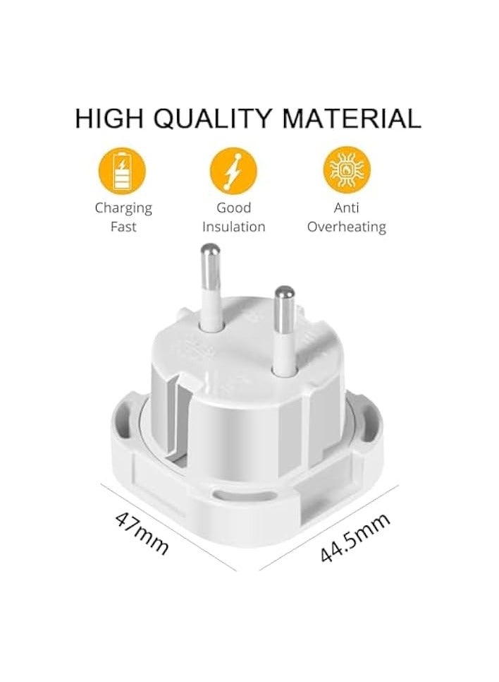 إيروريكس مجموعة محولات السفر من الاتحاد الأوروبي مكونة من 4 قطع، محول قابس من المملكة المتحدة إلى أوروبا، محول من النوع C E F لإسبانيا وفرنسا وإيطاليا وألمانيا والبرتغال واليونان وتركيا وهولندا وبولندا والمزيد، معدات شحن السفر - Image 2