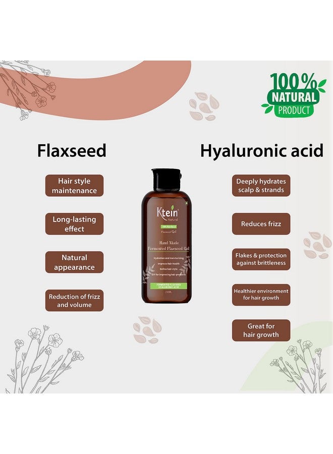 كتين جل بذور الكتان المخمر الطبيعي بنسبة 100%، جل بذور الكتان المخمر المصنوع يدويًا، أوميجا 3، شعر خالٍ من التجعد، يحدد نمط الشعر، حمض الهيالورونيك وماء الأرز المخمر. - Image 3