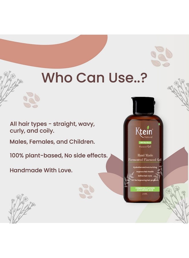 كتين جل بذور الكتان المخمر الطبيعي بنسبة 100%، جل بذور الكتان المخمر المصنوع يدويًا، أوميجا 3، شعر خالٍ من التجعد، يحدد نمط الشعر، حمض الهيالورونيك وماء الأرز المخمر. - Image 4