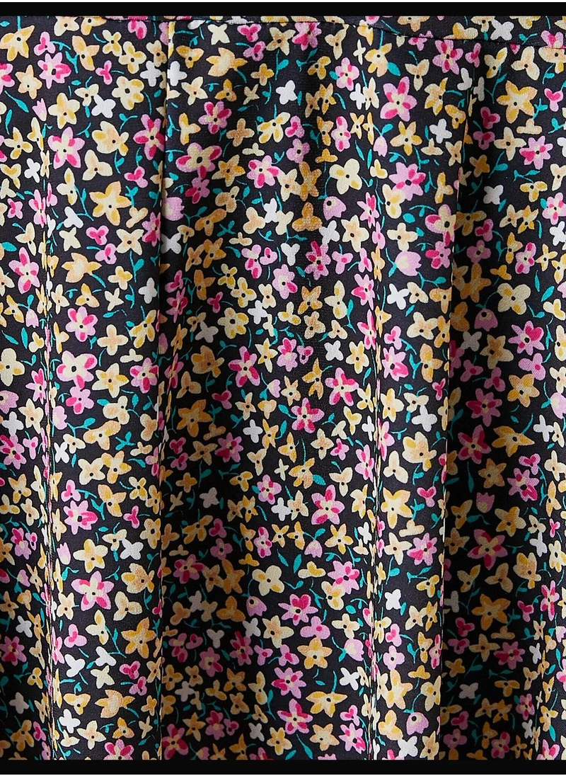 KOTON Floral Mini Skirt Elastic Waist