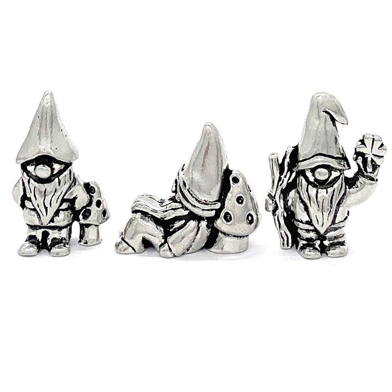 Basic Spirit Gnome Poses Pewter Miniature Figurines Good Luck Statue Gifts - Image 1