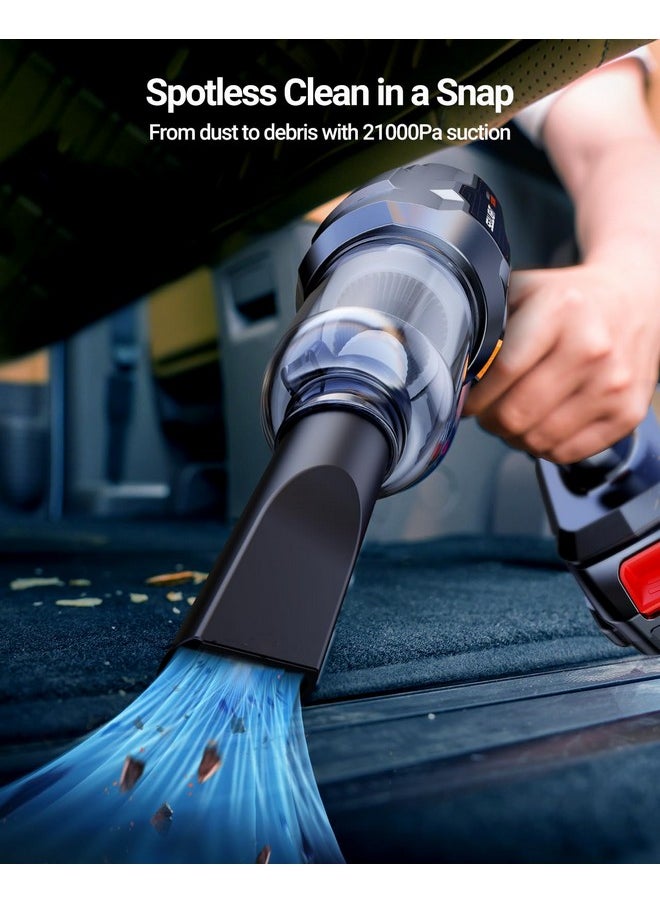 SEALIGHT SEALIGHT Car Vacuum Portable Cordless, 21000pa High Power Handheld Car Vacuum, Two Batteries Long Endurance, 18v/120w Portable Vacuum Cleaner for Car & Home  - Image 2
