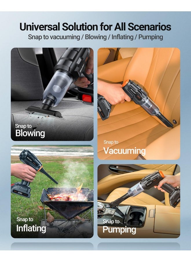 SEALIGHT SEALIGHT Car Vacuum Portable Cordless, 21000pa High Power Handheld Car Vacuum, Two Batteries Long Endurance, 18v/120w Portable Vacuum Cleaner for Car & Home  - Image 3