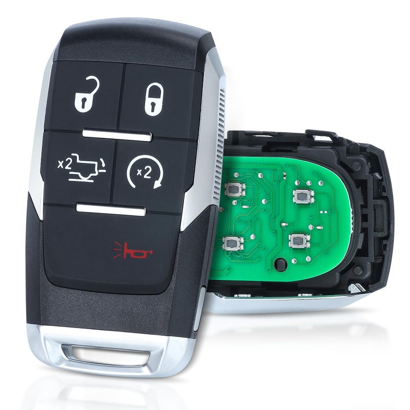 Aichiyu Key Fob Replacement for Ram 2500 3500 4500 5500 2019 2020 2021 2022 5 Buttons 433Mhz 4A Chip Keyless Entry Remote Control Car Key FCC ID GQ476T PN 68475385 68374994