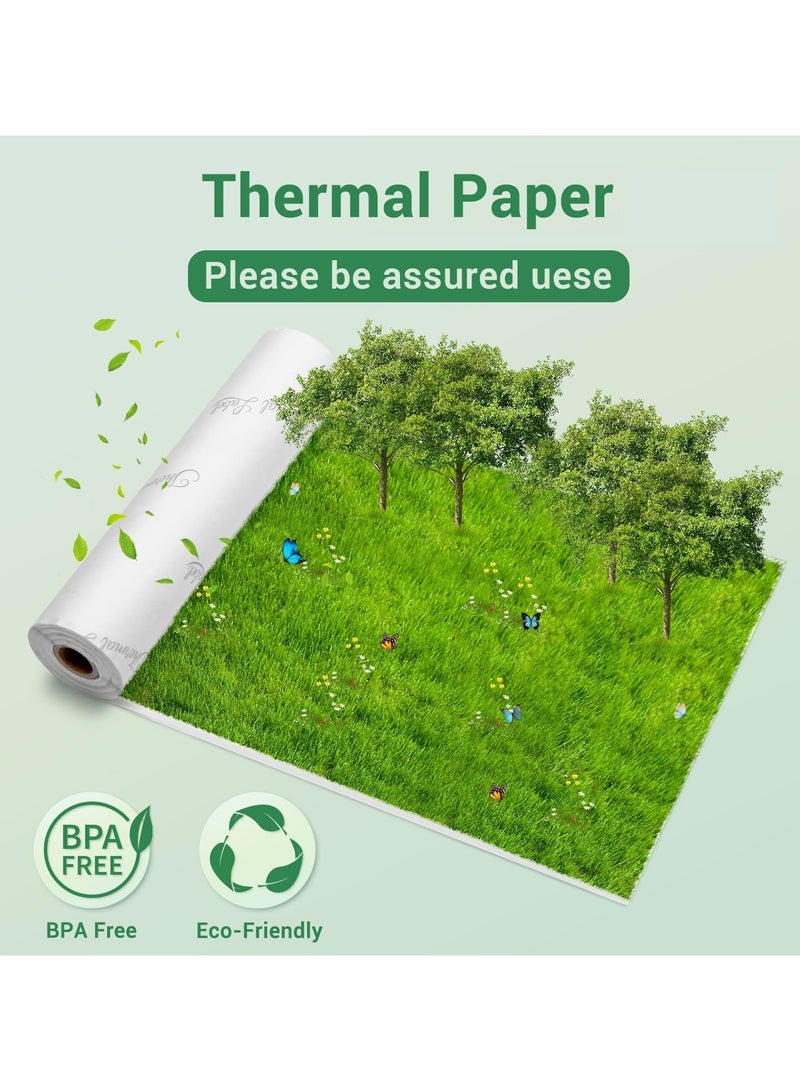 phomemo 3 Rolls Thermal Self-Adhesive Labels 50mm×3.5m(Inch 1.97"*137.8"), Compatible with T02 & M02X & M832 |20 Year (Black on Orange/Green/Purple) - Image 4