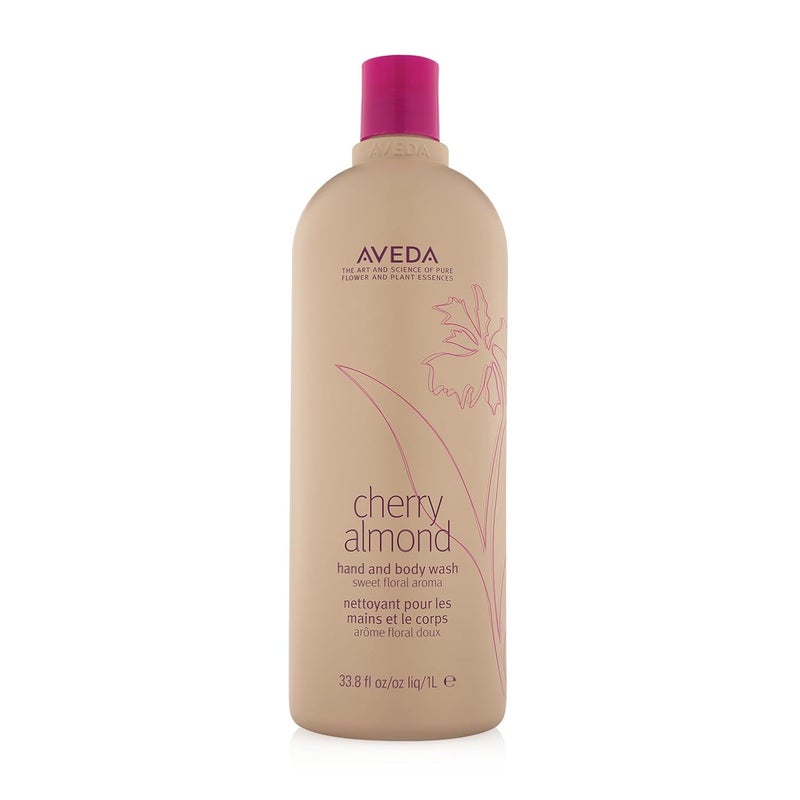 Aveda Cherry Almond Hand Body Wash with Sweet Almond Oil Cherry Blossom Extract Sweet Floral Aroma of Tonka Bean Certified Organic Orange Ylang Ylang 97 Naturally Derived - Image 1