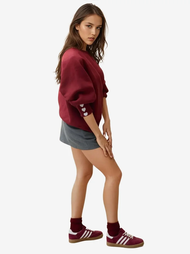 زوبعة سويت شيرت قطني مطرز